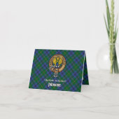 Clan Johnston Crest over Tartan Einladung (Vorderseite)