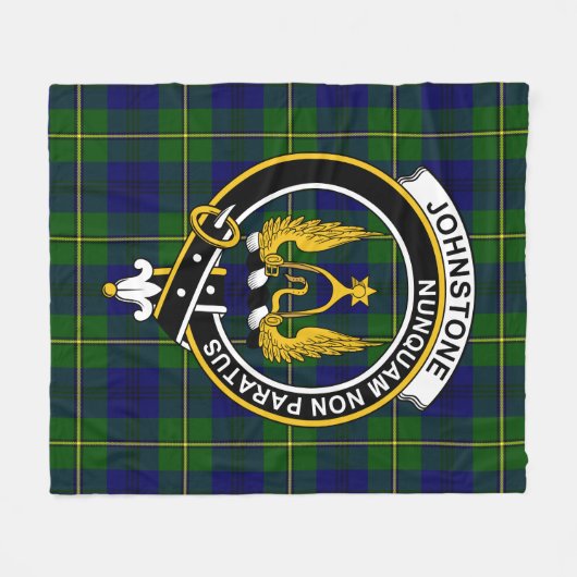 Clan Johnston Modern Tartan Kariert Fleecedecke (Vorderseite (Horizontal))