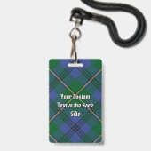 Clan Johnston Tartan Abzeichen Ausweis (Rückseite mit Lanyard)