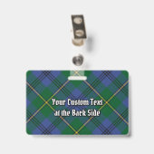 Clan Johnston Tartan Abzeichen Ausweis (Rückseite mit Clip)