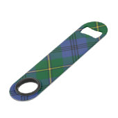 Clan Johnston Tartan Bar Key (Rückseite Schrägansicht)