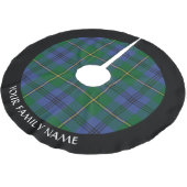 Clan Johnston Tartan Brushed Polyester Tree Skirt Polyester Weihnachtsbaumdecke (Schrägansicht)