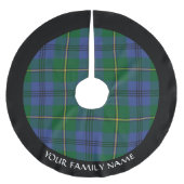 Clan Johnston Tartan Brushed Polyester Tree Skirt Weihnachtsbaumdecke (Vorderseite)