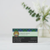 Clan Johnston Tartan Business Card Visitenkarte (Stehend Vorderseite)