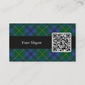 Clan Johnston Tartan Business Card Visitenkarte (Rückseite)