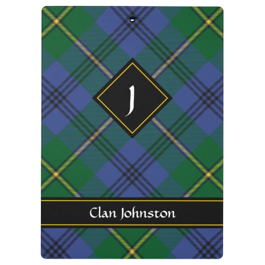 Clan Johnston Tartan Clipboard Klemmbrett (Rückseite)