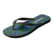 Clan Johnston Tartan Flip Flops Badesandalen (Schrägansicht)