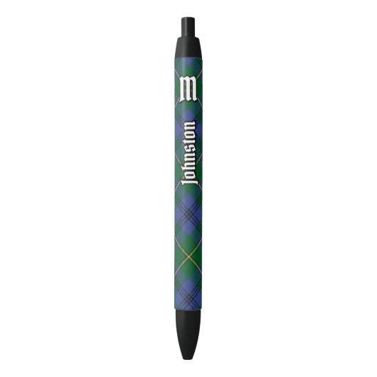 Clan Johnston Tartan Ink Pen Kugelschreiber (Vorderseite Vertikal)