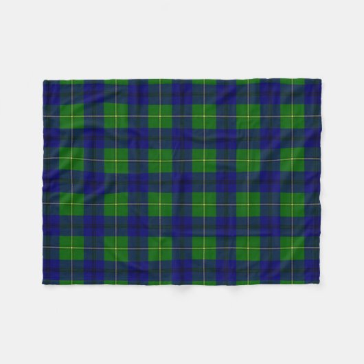 Clan Johnston Tartan Kariert Fleecedecke (Vorderseite (Horizontal))