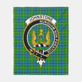 Clan Johnston Tartan Kariert Fleecedecke (Vorderseite)