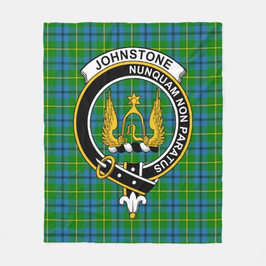 Clan Johnston Tartan Kariert Fleecedecke (Vorderseite)