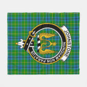 Clan Johnston Tartan Kariert Fleecedecke (Vorderseite (Horizontal))