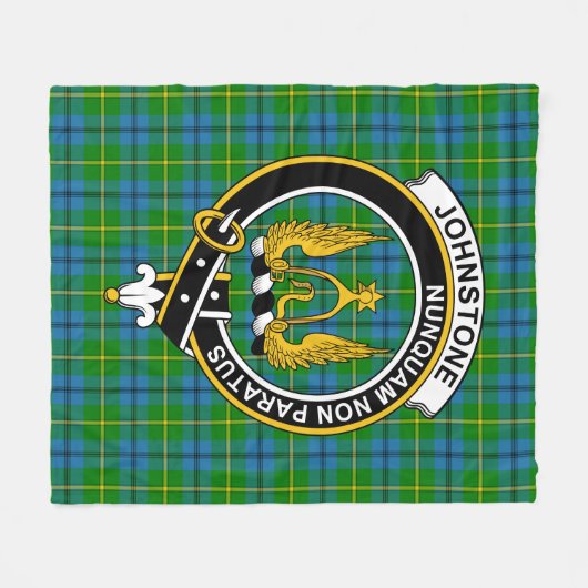 Clan Johnston Tartan Kariert Fleecedecke (Vorderseite (Horizontal))
