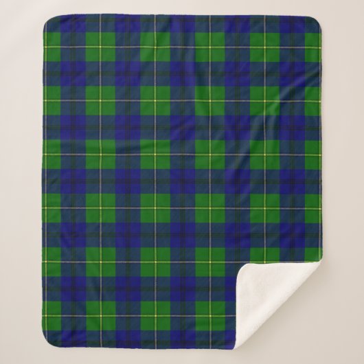 Clan Johnston Tartan Kariert Sherpadecke (Vorderseite)