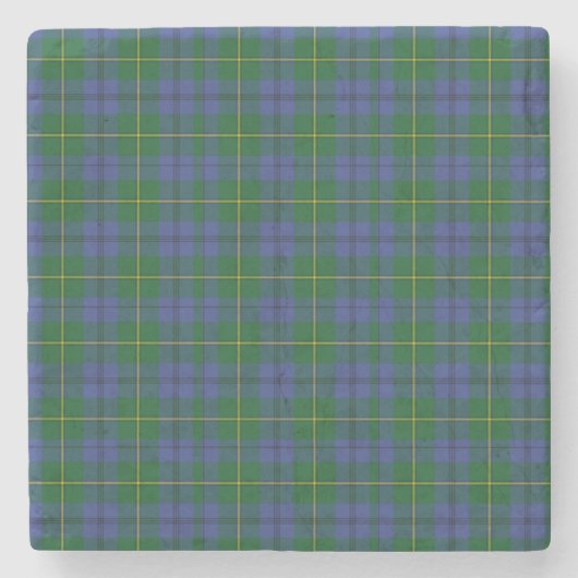 Clan Johnston Tartan Kariert Stone Untersetzer (Vorderseite)