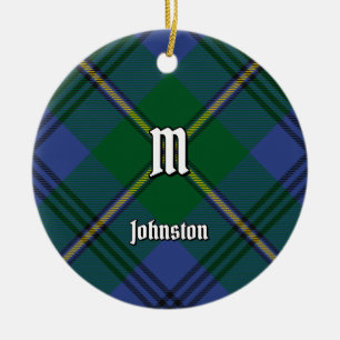 Clan Johnston Tartan Keramik Ornament