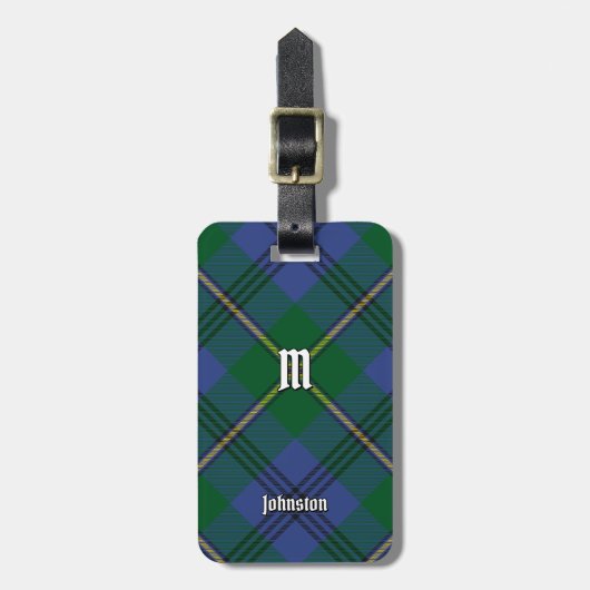 Clan Johnston Tartan Luggage Tag Gepäckanhänger (Vorderseite vertikal)