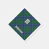 Clan Johnston Tartan Napkins Serviette (Ecke)
