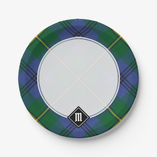 Clan Johnston Tartan Paper Tellers Pappteller (Vorderseite)