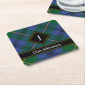 Clan Johnston Tartan Square Paper Untersetzer (angewinkelt)