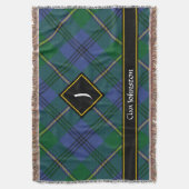 Clan Johnston Tartan Throw Blanket Decke (Vorderseite Vertikal)