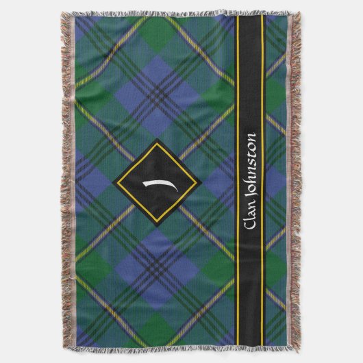 Clan Johnston Tartan Throw Blanket Decke (Vorderseite Vertikal)