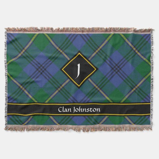 Clan Johnston Tartan Throw Blanket Decke (Vorderseite)