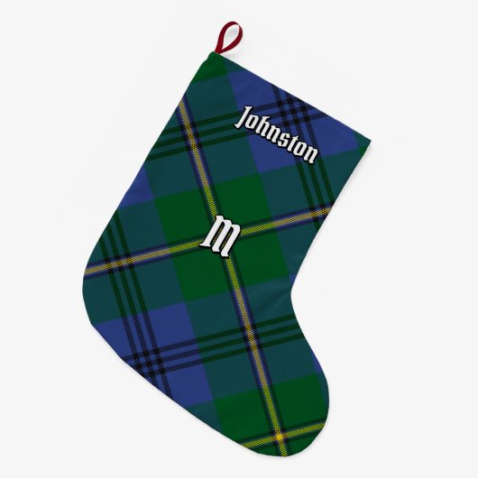 Clan Johnston Tartan Weihnachts-Strumpf Großer Weihnachtsstrumpf (Vorderansicht (hängend))