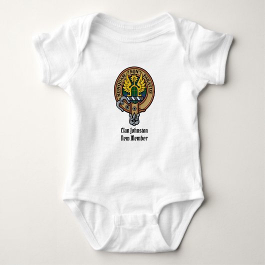 Clan Johnston Wappen Baby Bodysuit Baby Strampler (Vorderseite)