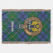 Clan Johnston-Wappen über Tartan Decke (Vorderseite)