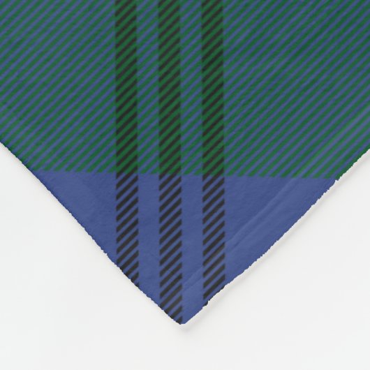Clan Johnston Wappen über Tartan Fleecedecke (Ecke)