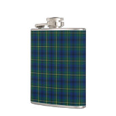 Clan Johnstone Blue und Green Scottish Tartan Flachmann (Links)
