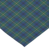 Clan Johnstone Blue und Green Scottish Tartan Kurzer Tischläufer (Ecke)