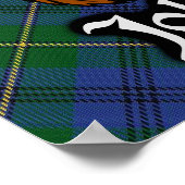 Clan Johnstone Johnston Scottish Tartan Poster (Ecke)