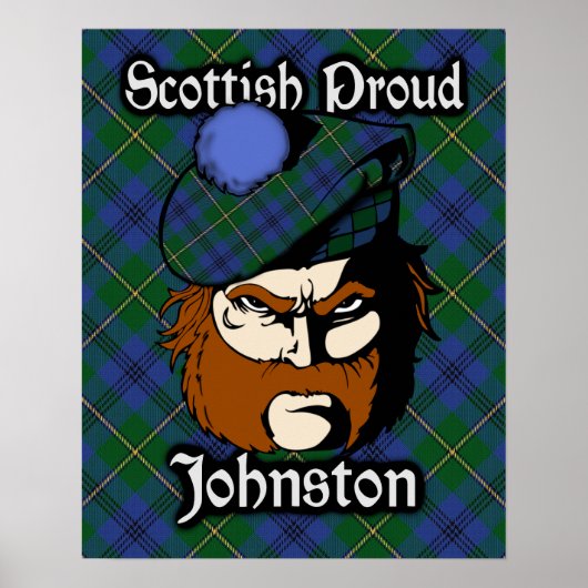 Clan Johnstone Johnston Scottish Tartan Poster (Vorne)