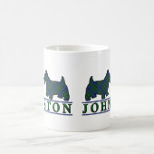 Clan Johnstone Johnston Tartan Scottie Dogs Kaffeetasse (Mittel)