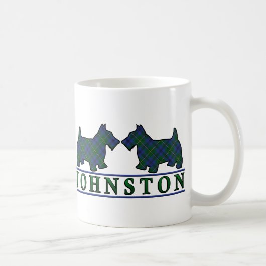 Clan Johnstone Johnston Tartan Scottie Dogs Kaffeetasse (Rechts)