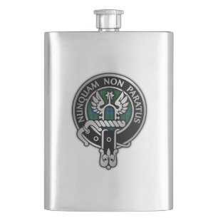 Clan Johnstone Wappen & Tartan Flachmann
