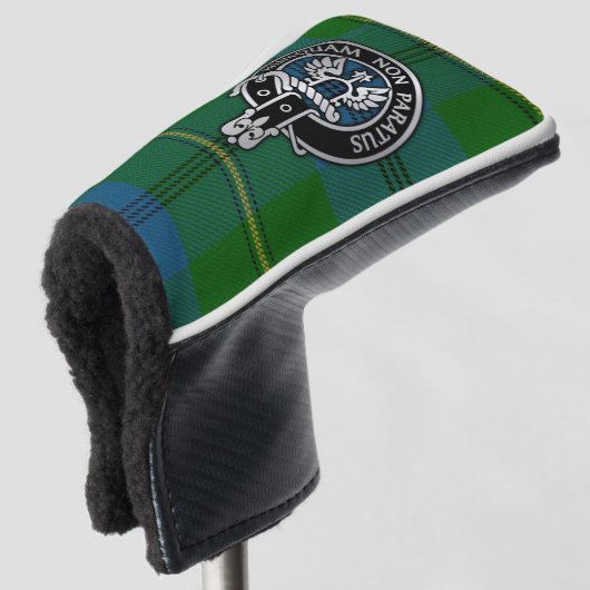 Clan Johnstone Wappen & Tartan Golf Head Cover Headcover (3/4 Vorderseite)