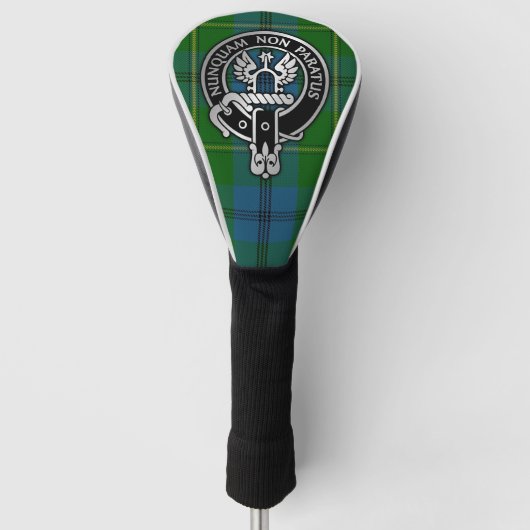 Clan Johnstone Wappen & Tartan Golf Headcover (Vorderseite)
