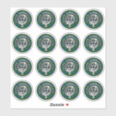 Clan Johnstone Wappen & Tartan Knot Aufkleber (Blatt)