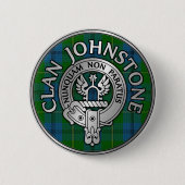 Clan Johnstone Wappen & Tartan Knot Button (Vorderseite)