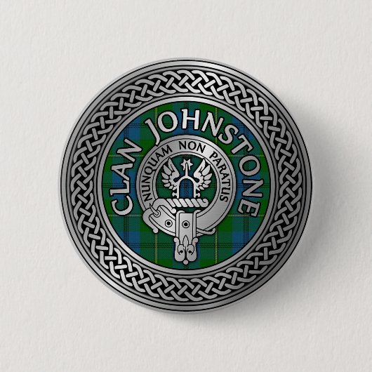 Clan Johnstone Wappen & Tartan Knot Button (Vorderseite)