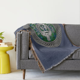 Clan Johnstone Wappen & Tartan Knot Decke