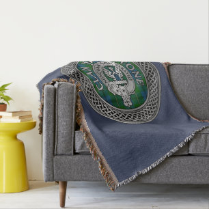 Clan Johnstone Wappen & Tartan Knot Decke