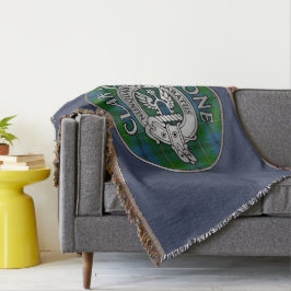 Clan Johnstone Wappen & Tartan Knot Decke