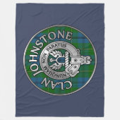 Clan Johnstone Wappen & Tartan Knot Fleecedecke (Vorderseite)
