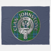 Clan Johnstone Wappen & Tartan Knot Fleecedecke (Vorderseite (Horizontal))