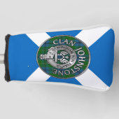 Clan Johnstone Wappen & Tartan Knot Golf Headcover (Vorderseite)