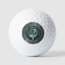 Clan Johnstone Wappen & Tartan Knot Golfball